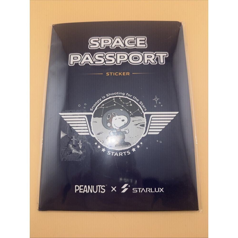 Limited Edition Peanuts X STARLUX Airlines Snoopy Space Passport Sticker Set New